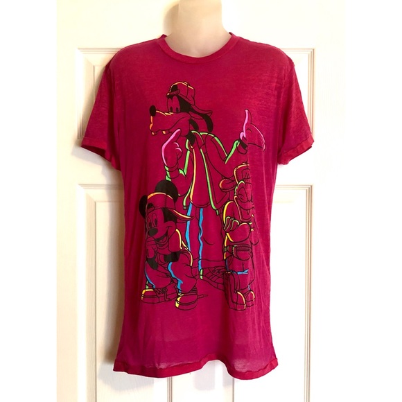 Hot Pink Old School T-shirt - Picture 1 of 7